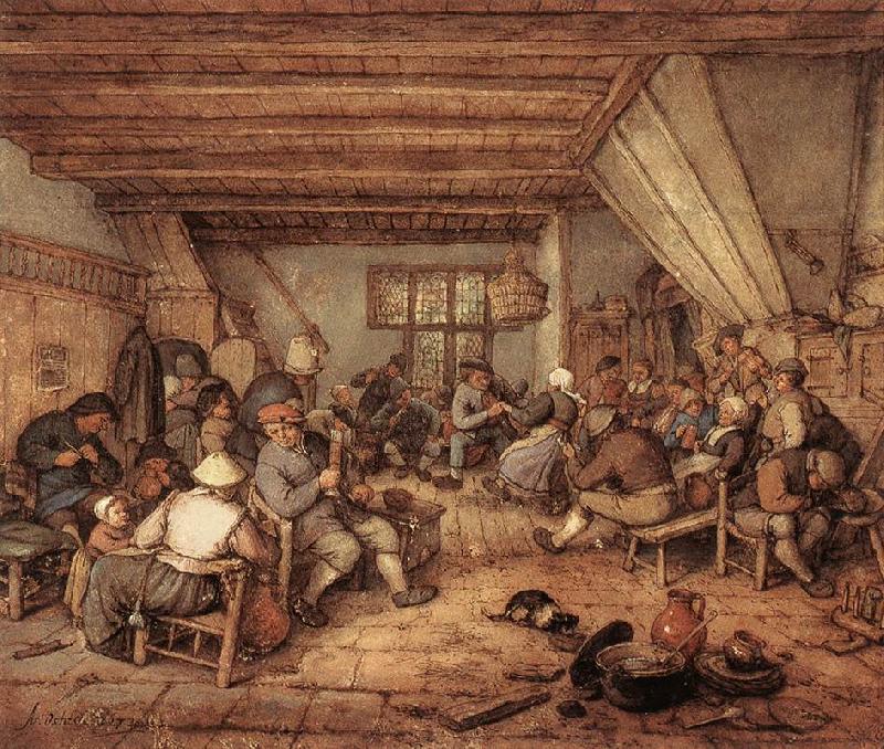 Feasting Peasants in a Tavern ag, OSTADE, Adriaen Jansz. van